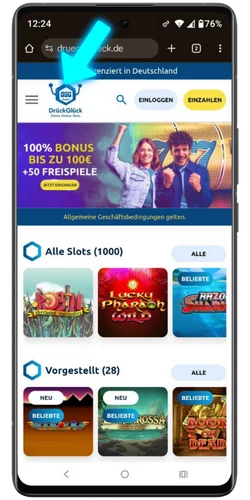 Besuchen Sie die DrückGlück-Webseite