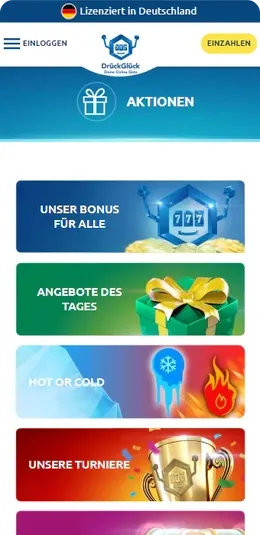 Drückglück bonus