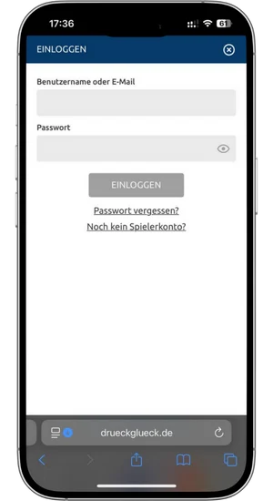 DrückGlück Einloggen oder registrieren