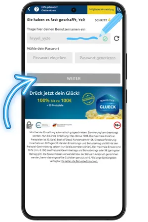 Bitte geben Sie ein sicheres Passwort ein